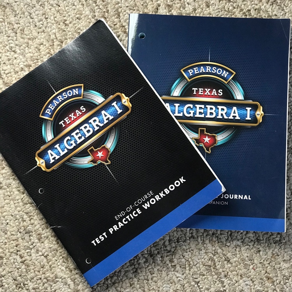 ALGEBRA ONE AND MATH BOOKS FOR SCHOOL